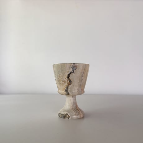 vintage onyx marble goblet <B>