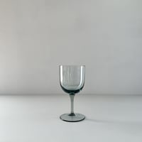 smokey blue small glass 70s