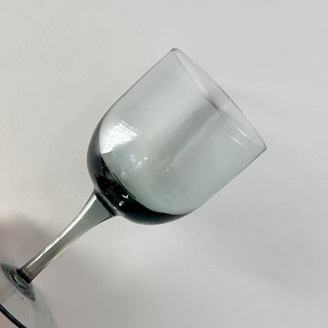smokey blue small glass 70s