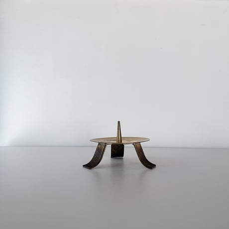 vintage brass candle holder Scandinavian 50s