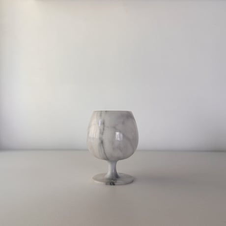 vintage onyx goblet with stem 80s