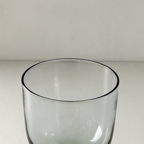 smokey blue small glass 70s