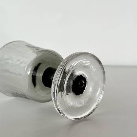 small wine glass with clear plate 60-70s Sweden
