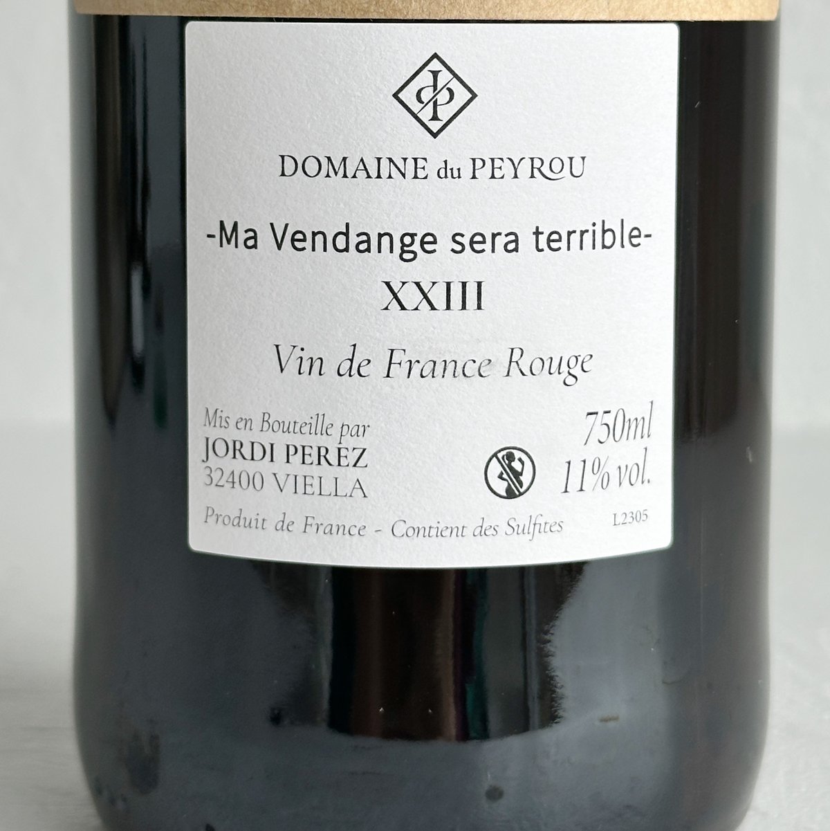 RED> Ma Vendange Sera Terrible 2023 / Domaine