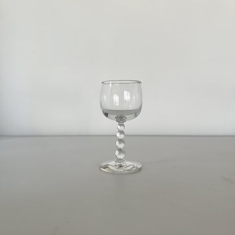 small glass with bubble stem 70-80s USA