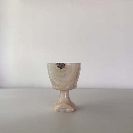 vintage onyx marble goblet <A>