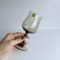 Luminarc smoked wine glass 80s FRANCE