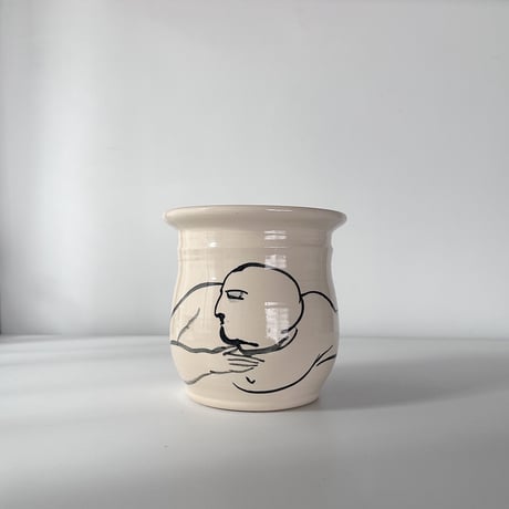 vase, planter profile and hand studio pottery 90s