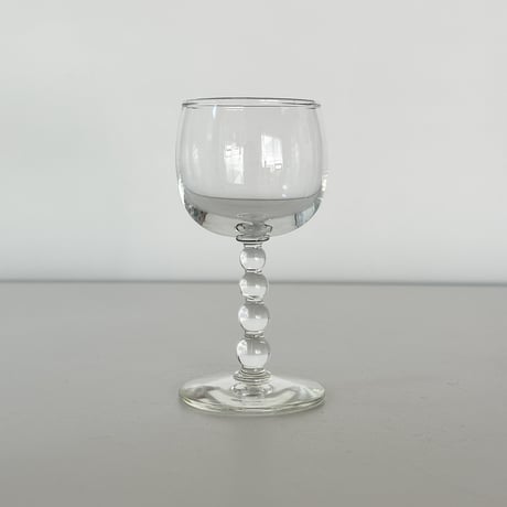 small glass with bubble stem 70-80s USA