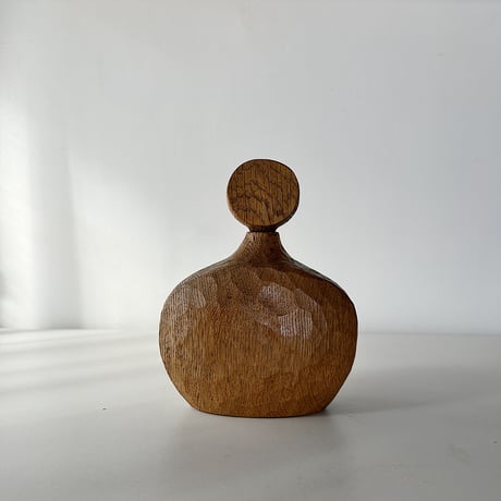 wood carved bottle 50s W.Germany