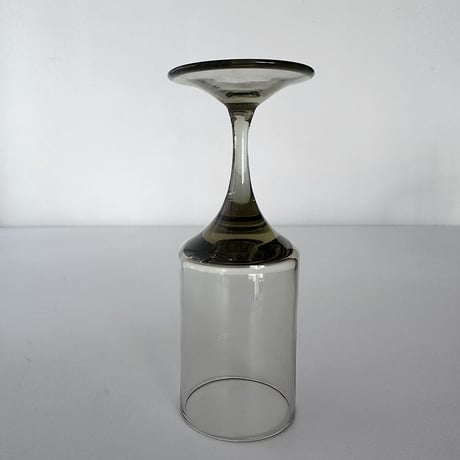 smoke liqueur glass green-grey straight 70s