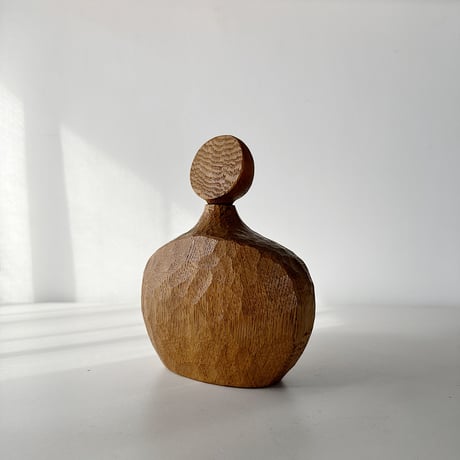wood carved bottle 50s W.Germany