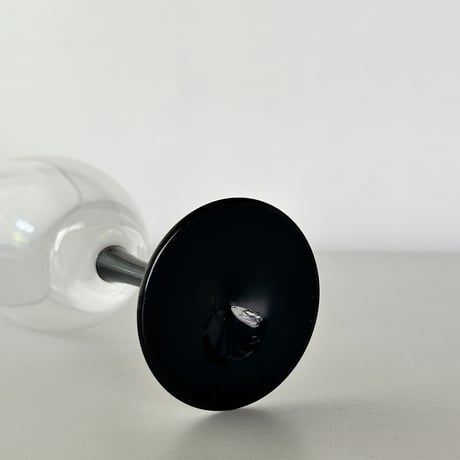 glass with black stem 80s