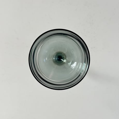 smokey blue small glass 70s