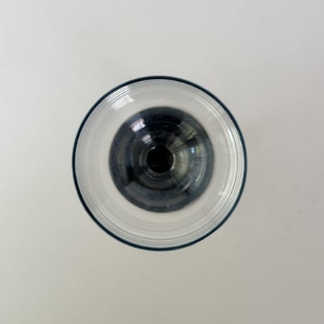 glass with black stem 80s