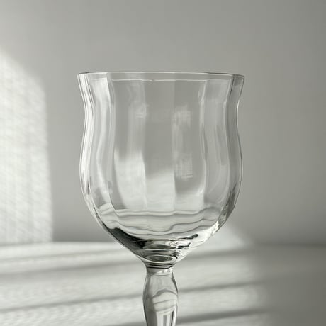 crystal tulip glass small unknown