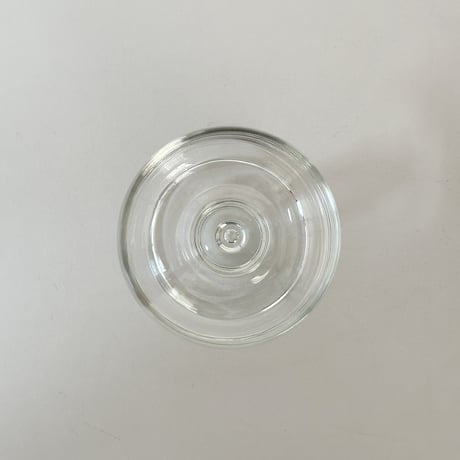 glass with bulbous bowl 80s FRANCE