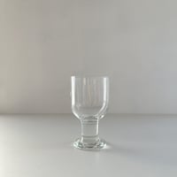 chubby stem wine glass 80s Europe