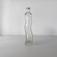 vintage curved bottle vase 70s USA