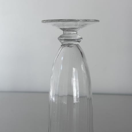 French antique flute glass 19cent.