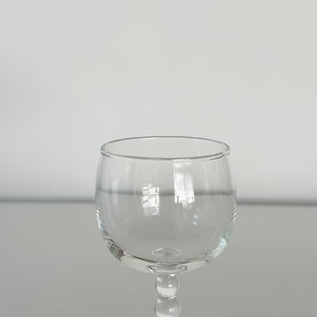 small glass with bubble stem 70-80s USA