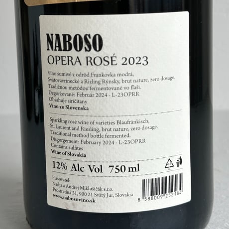 <SPARKLING,ROSE> OPERA rose 2023 / Naboso