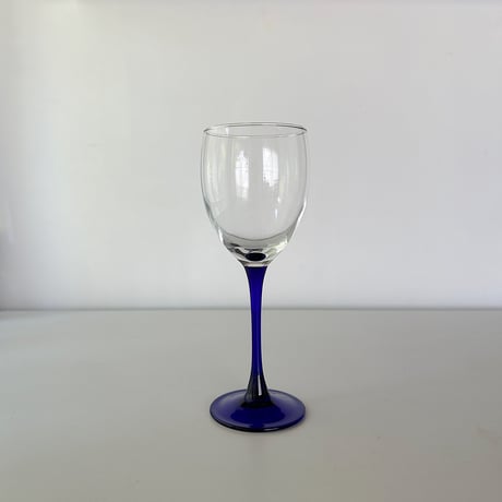 glass with ultramarine stem tall 80s
