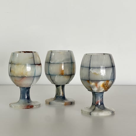 white x blue checkered onyx goblet 90s