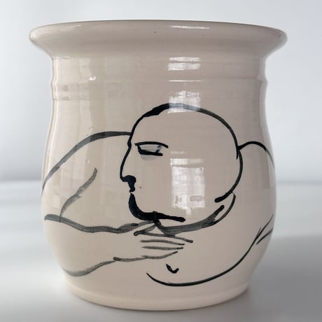 vase, planter profile and hand studio pottery 90s