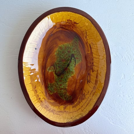 Studio Pottery oval dish 70s