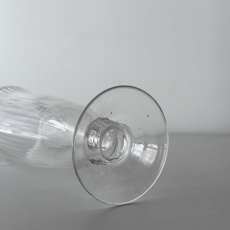 French antique flute glass 19cent.