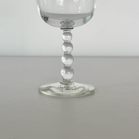 small glass with bubble stem 70-80s USA