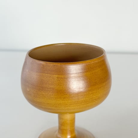 ceramic wine goblet 70s France