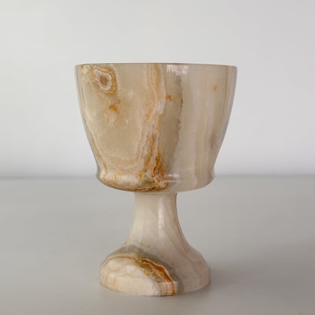 vintage onyx marble goblet <A>