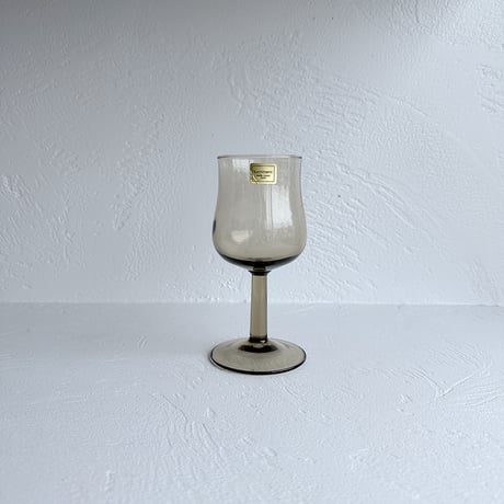 Luminarc smoked wine glass 80s FRANCE