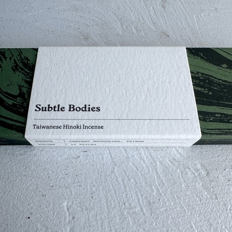 Subtle Bodies Incense - Taiwanese Hinoki