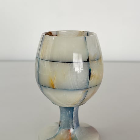 white x blue checkered onyx goblet 90s