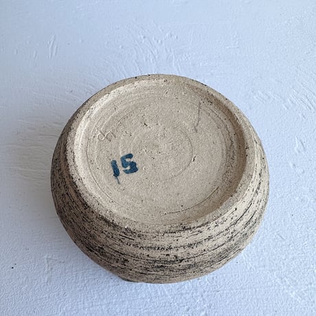 Studio pottery bowl with square rim