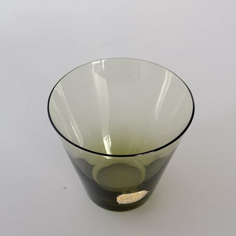 smokey green sake cup Bohemian 80s