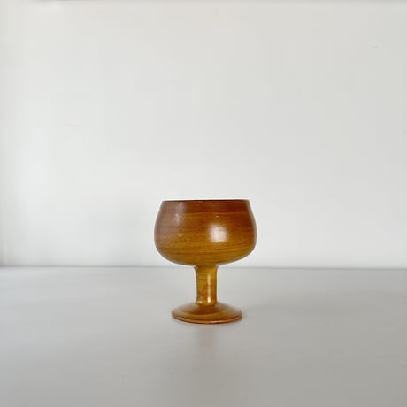 ceramic wine goblet 70s France