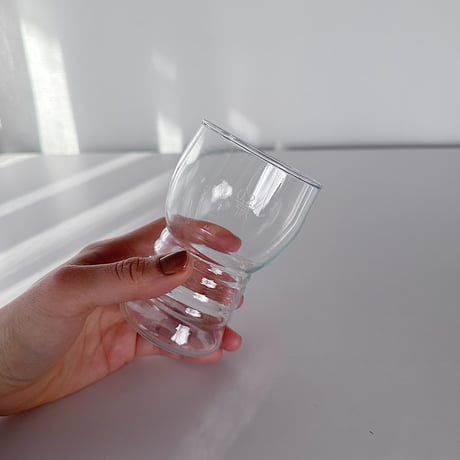 glass with rib E.Germany 80s