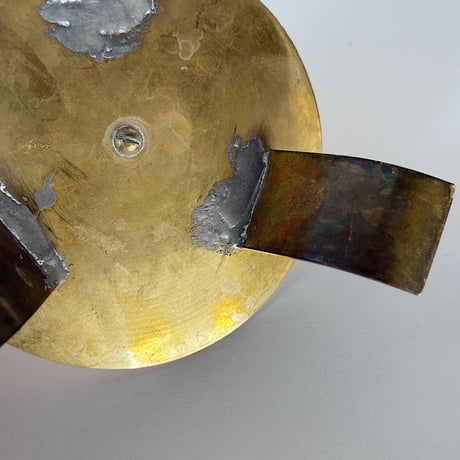 vintage brass candle holder Scandinavian 50s