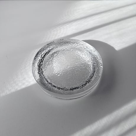 circle glass tray Finland 60-70s