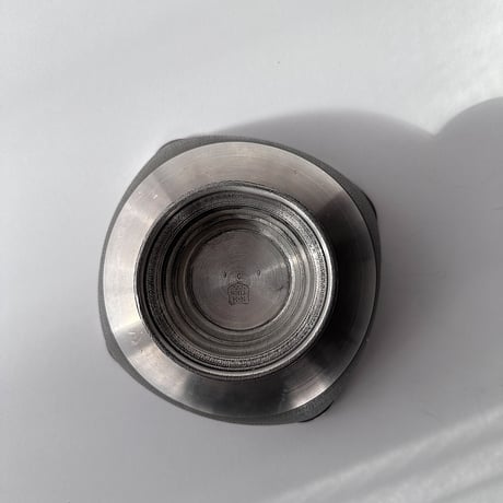 Pewter bowl distorted Norwegian 60s