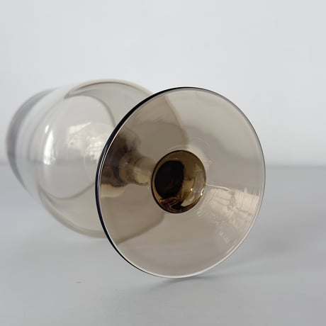 smokey-brown wine glass 60s