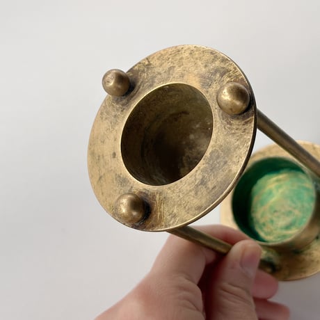 vintage oil burner brass plated 90s-B