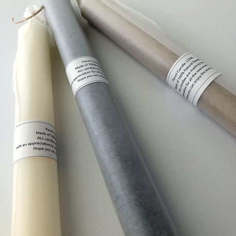 YENABELL Bees wax long candle / White