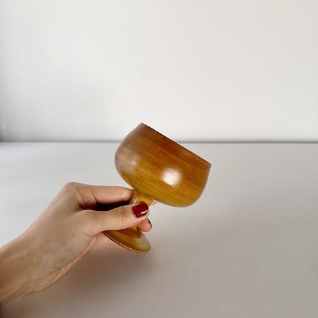 ceramic wine goblet 70s France