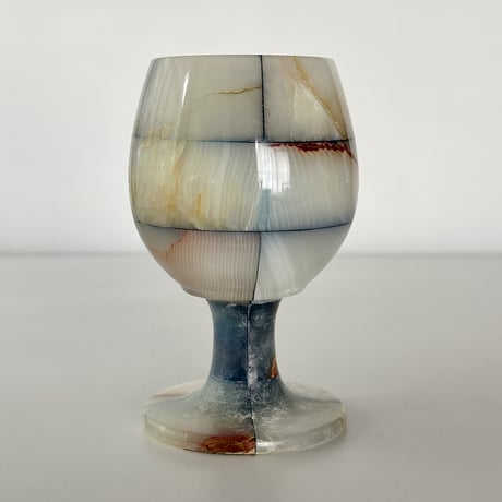 white x blue checkered onyx goblet 90s