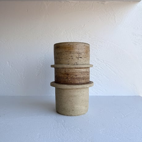 Studio pottery vase with rings